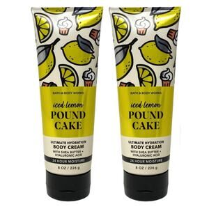 Bath & Body Works Ultimate Hydration Body Cream Pack of 2 (Iced Lemon Pound C...